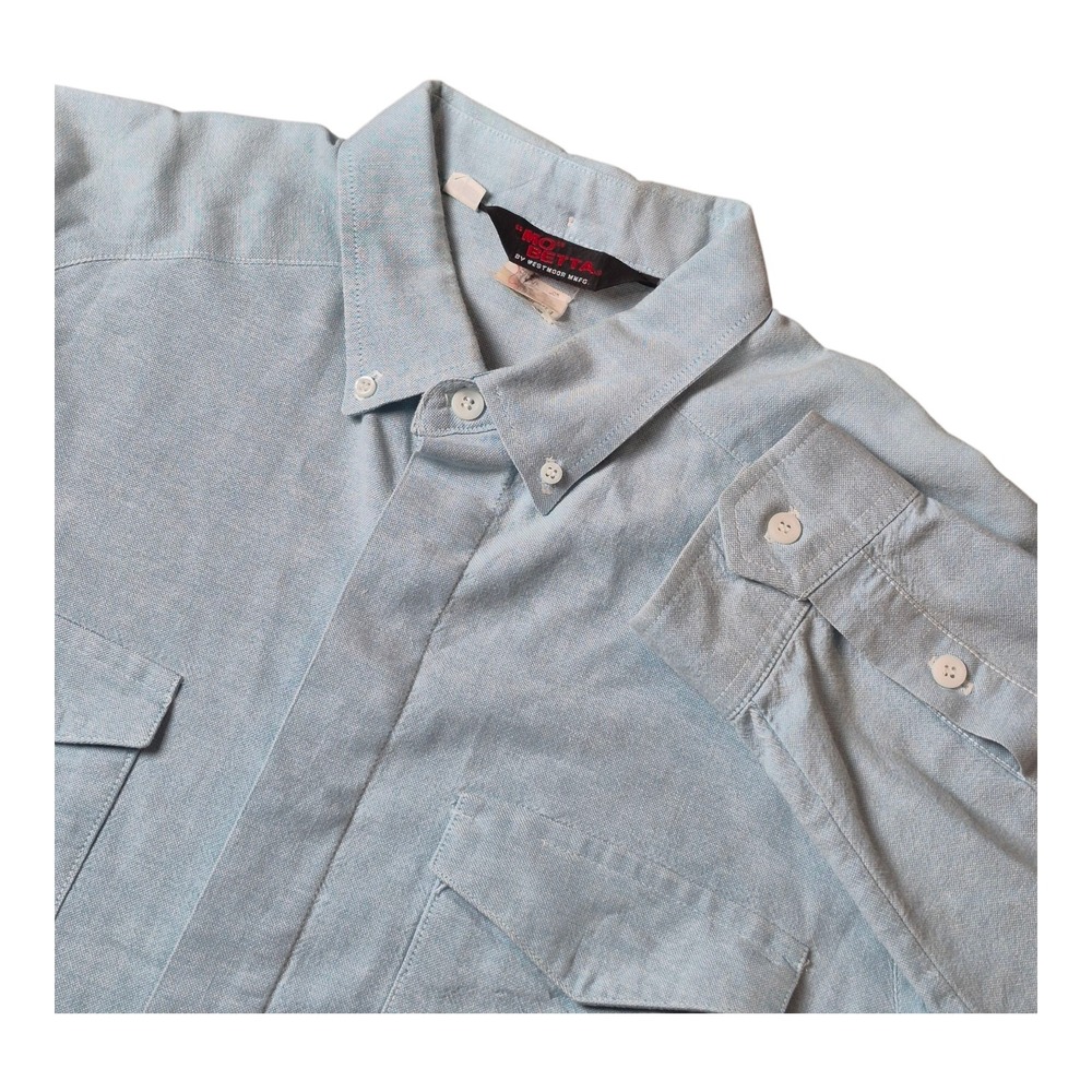 VTG Mo Betta by Westmoor Men's 16.5 35 Blue Denim Button Down Western Shirt